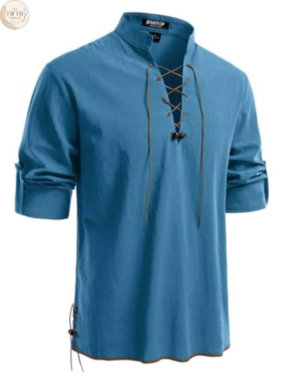 Men's 100% Cotton Renaissance Lace Up Shirt Cosplay Costume